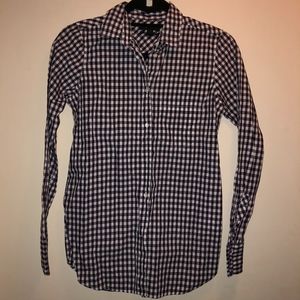 J Crew Gingham Button Down Shirt